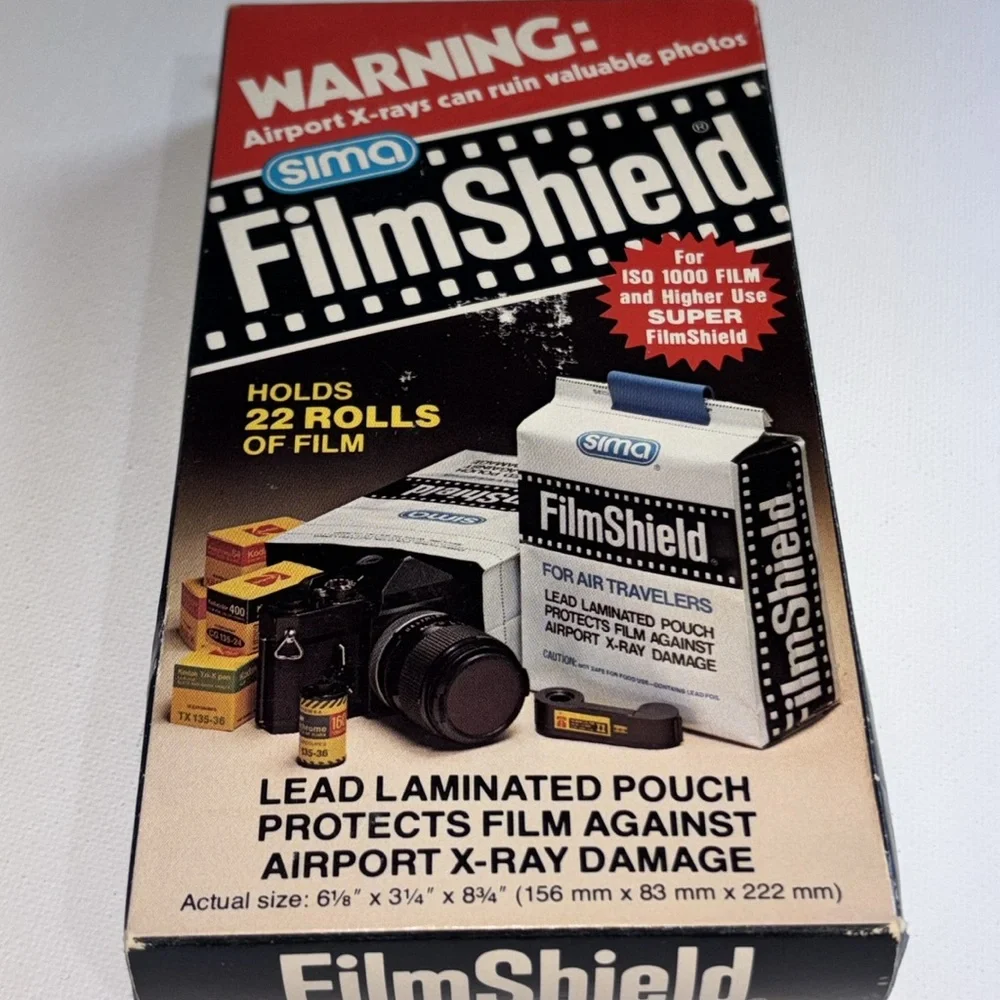 Sima Film Shield Lead Travel Pouch To Protect 35mm Film 1984 Film Shield Bag VTG